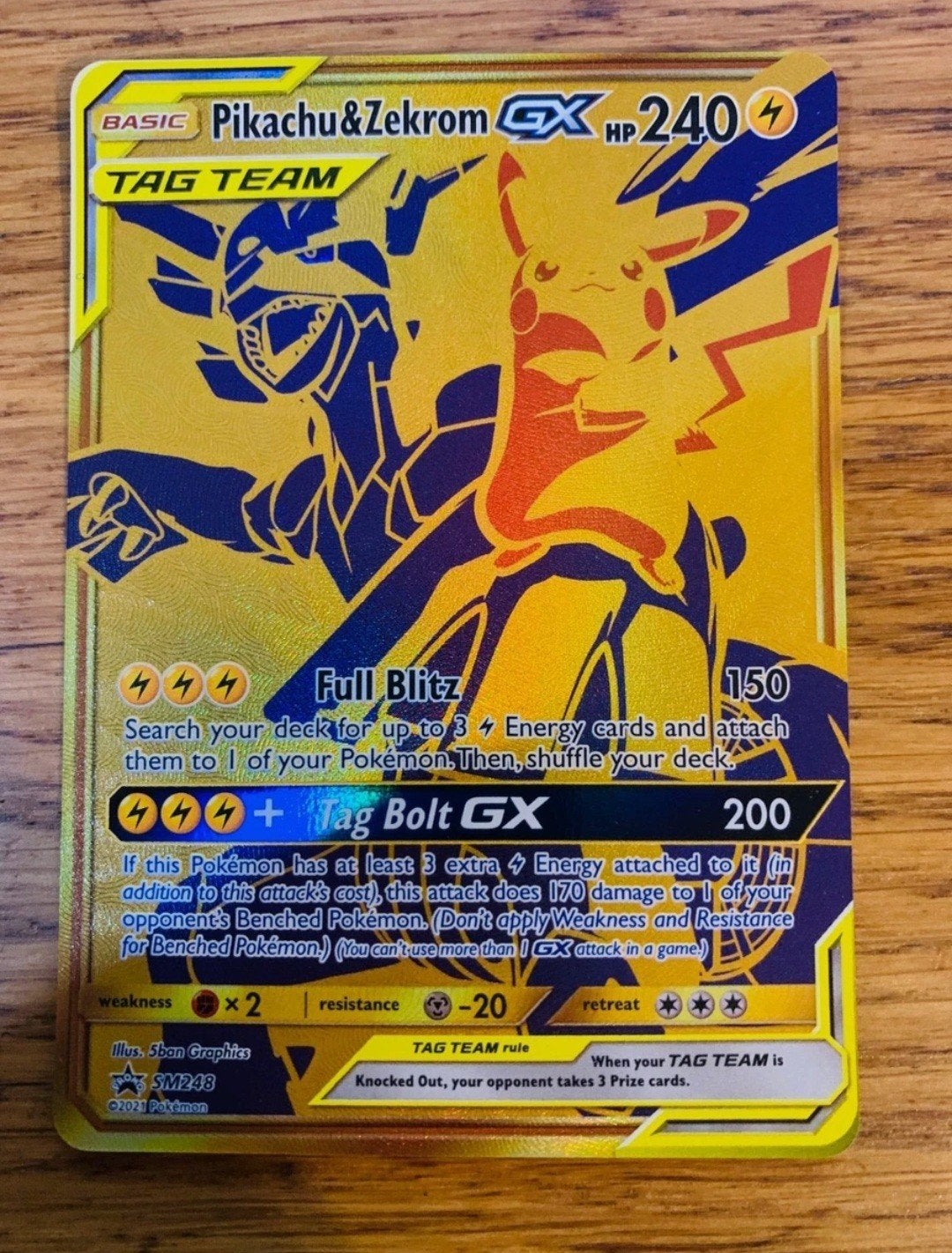 Pokémon pikachu zekrom, Ophalen of Verzenden, Zo goed als nieuw, Losse kaart, Foil