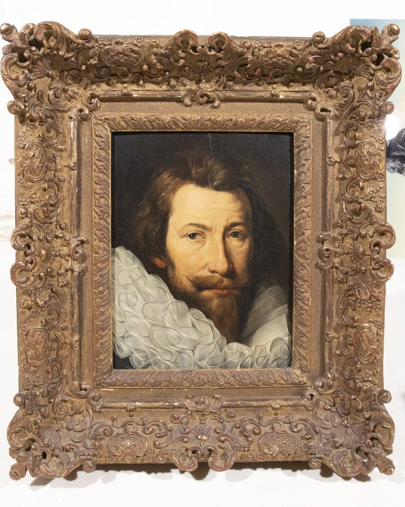 Cirkel Jan van Ravesteyn, portret bebaarde man 17e eeuw, Paneel, Portret of Personen, Oud hollands, Origineel werk