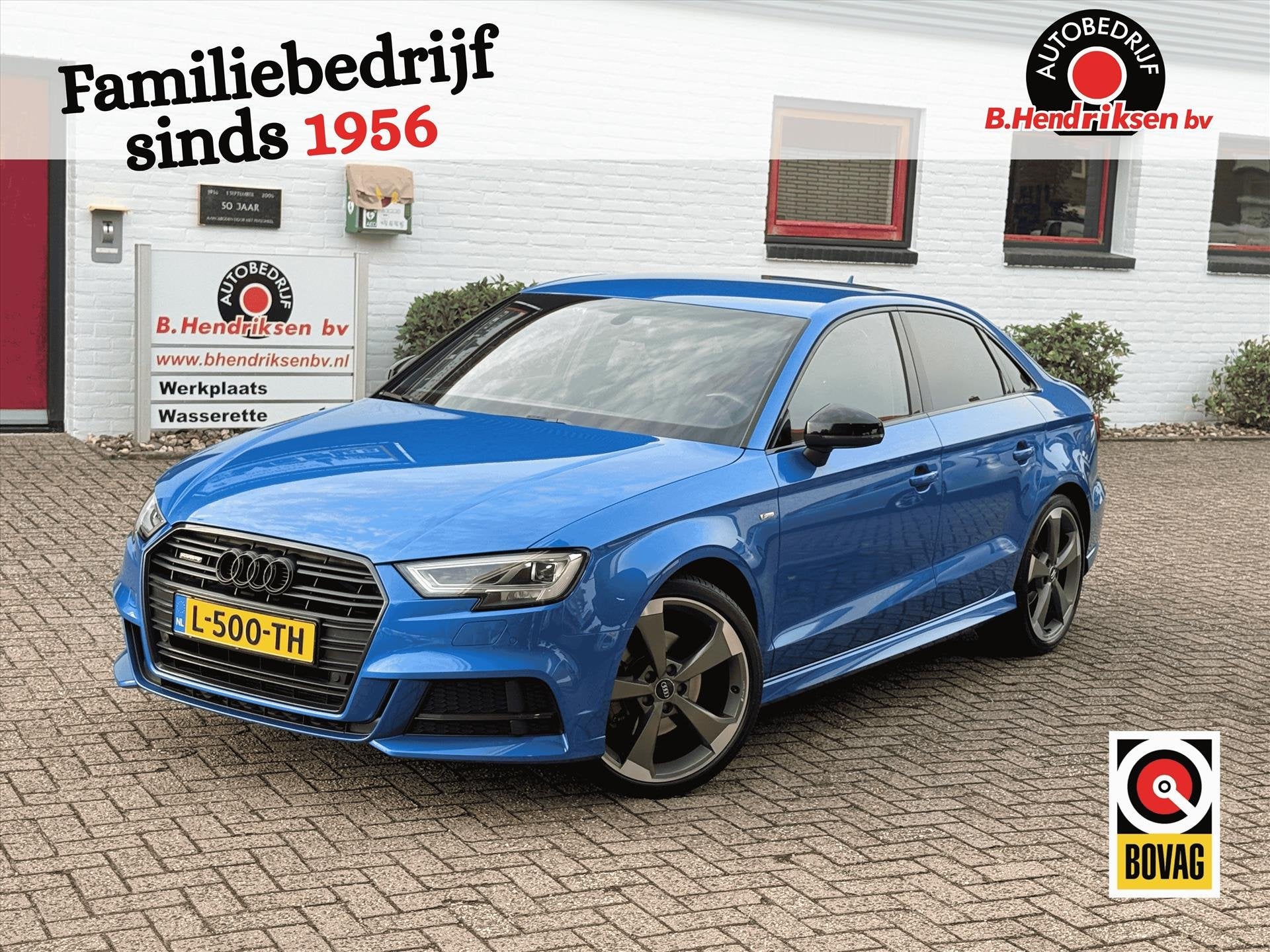 Audi A3 Limousine 2.0 TFSI 190pk S tronic quattro S Line Edi, Auto's, 1380 kg, Gebruikt, 1984 cc, Blauw