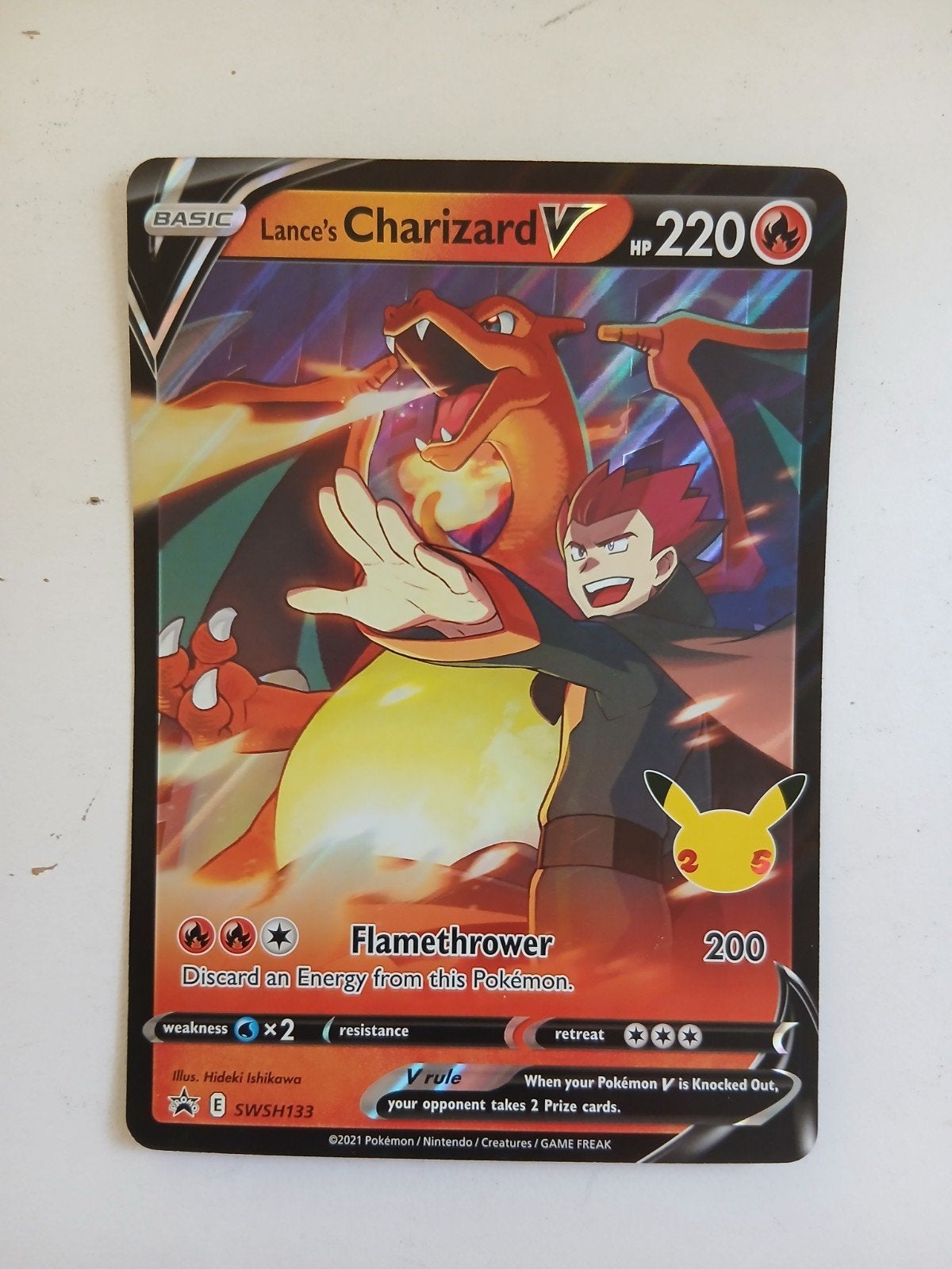 Lance's charizard JUMBO, Ophalen of Verzenden, Nieuw, Losse kaart, Foil