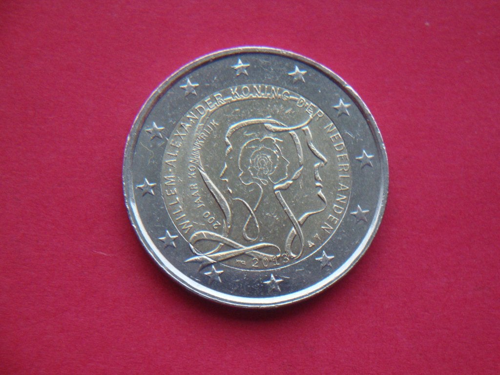 Nederland 2 Euromunt Willem-Alexander 2013., Verzenden, Koningin Beatrix, Euro's, Losse munt
