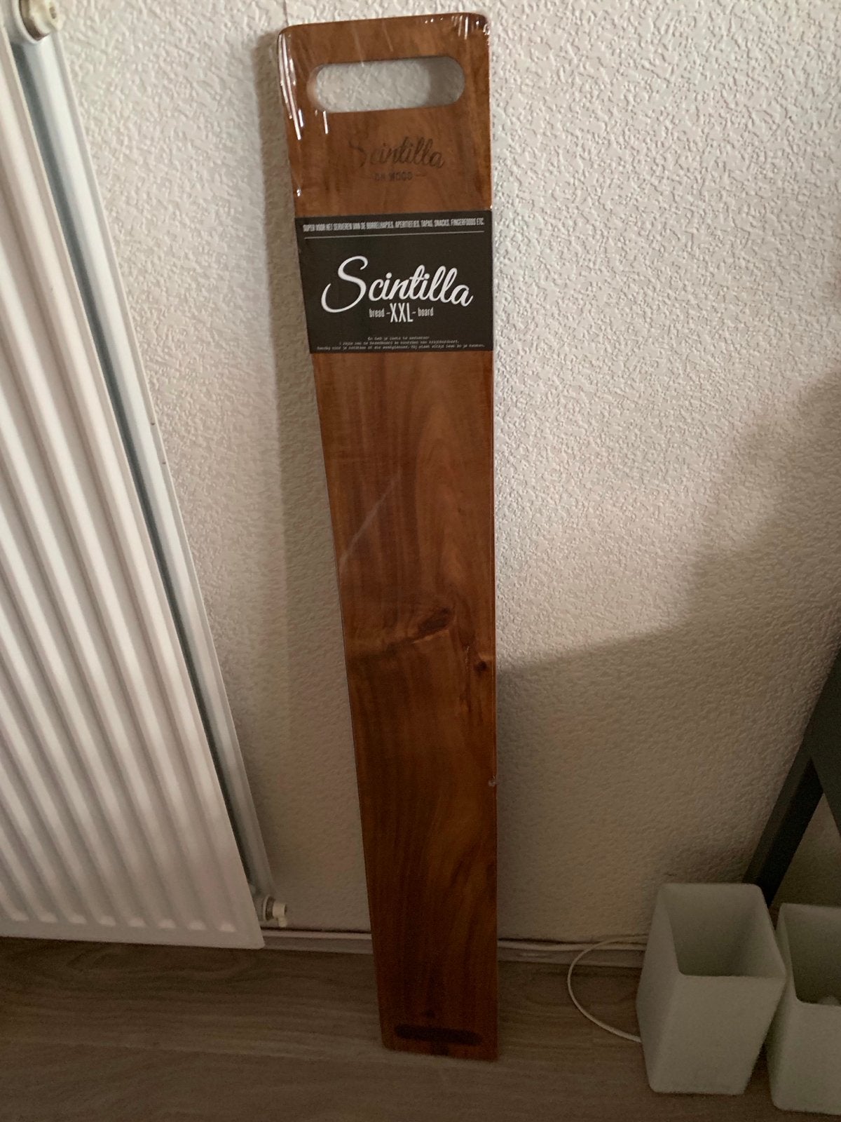 Scintilla XXL Brood/borrelplank notitiebord- Nieuw 100x 13, Hout, Snij-/serveerplank, Nieuw, Ophalen of Verzenden
