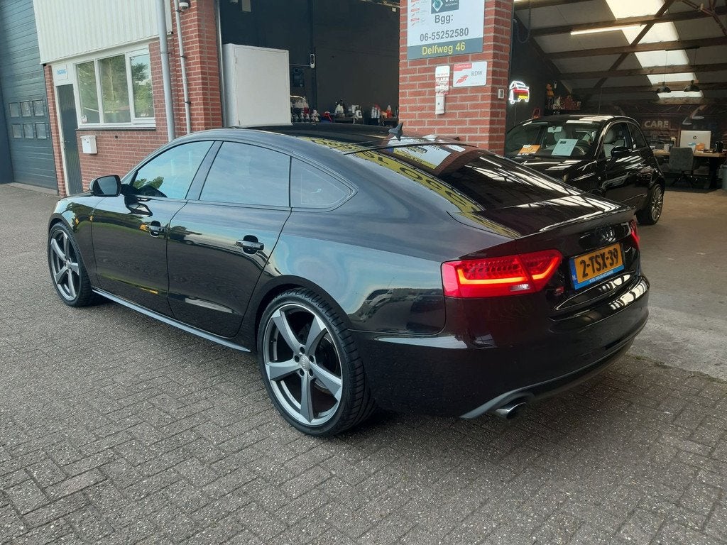 Audi A5 Sportback 1.8 TFSI SportEdition, S-Line, Black-Black, Auto's, Parkeersensor, Gebruikt, 4 cilinders, 4 stoelen