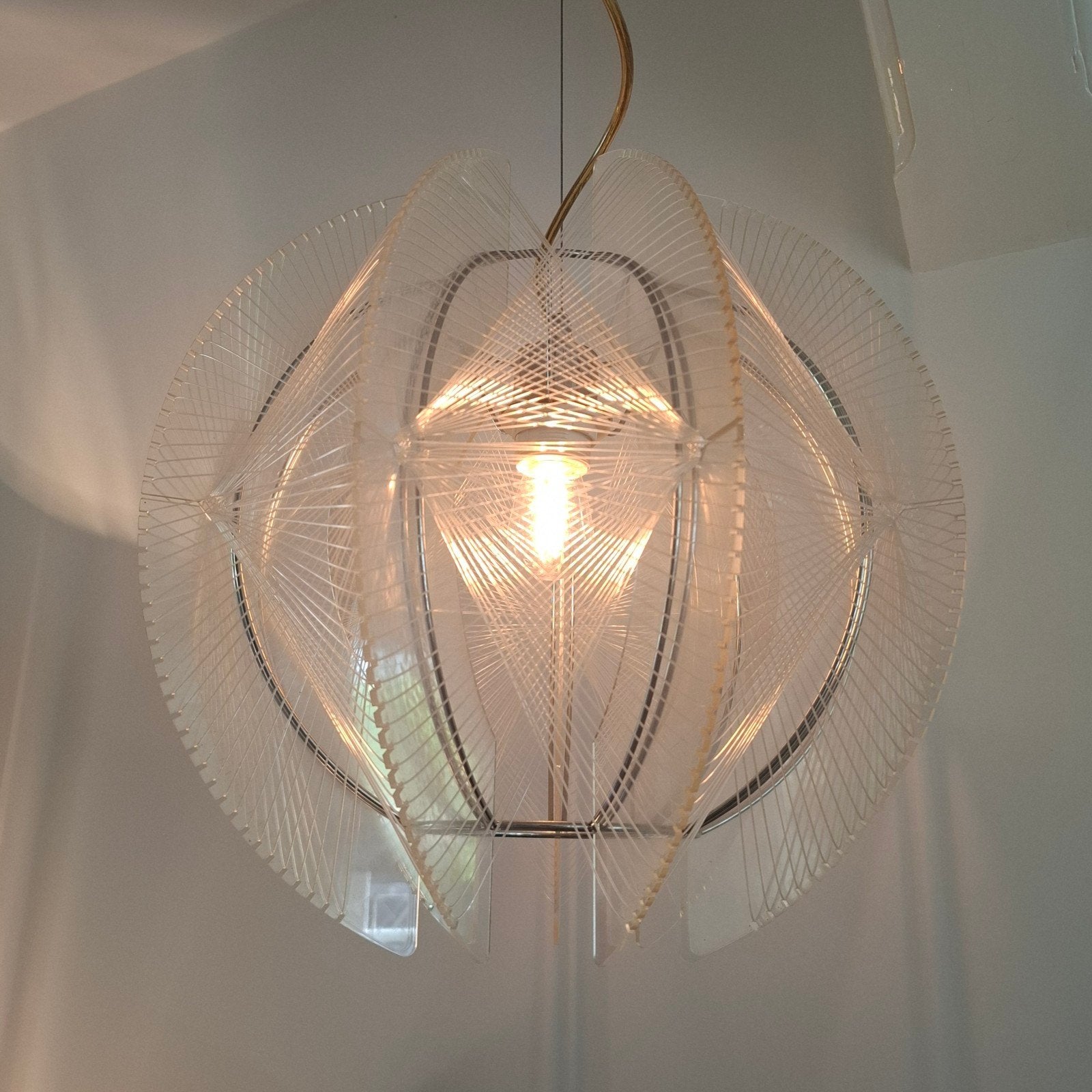 Vintage Paul Secon Sompex Swag Lamp Jaren 70 Space Age, Antiek en Kunst, Antiek | Lampen, Ophalen of Verzenden