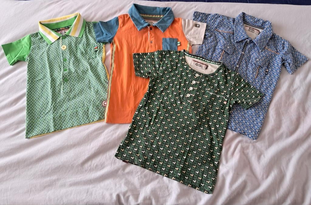 Set van 4x 4 Funky Flavours shirts polo maat 122/128, Gebruikt, Jongen of Meisje, Ophalen of Verzenden, Shirt of Longsleeve