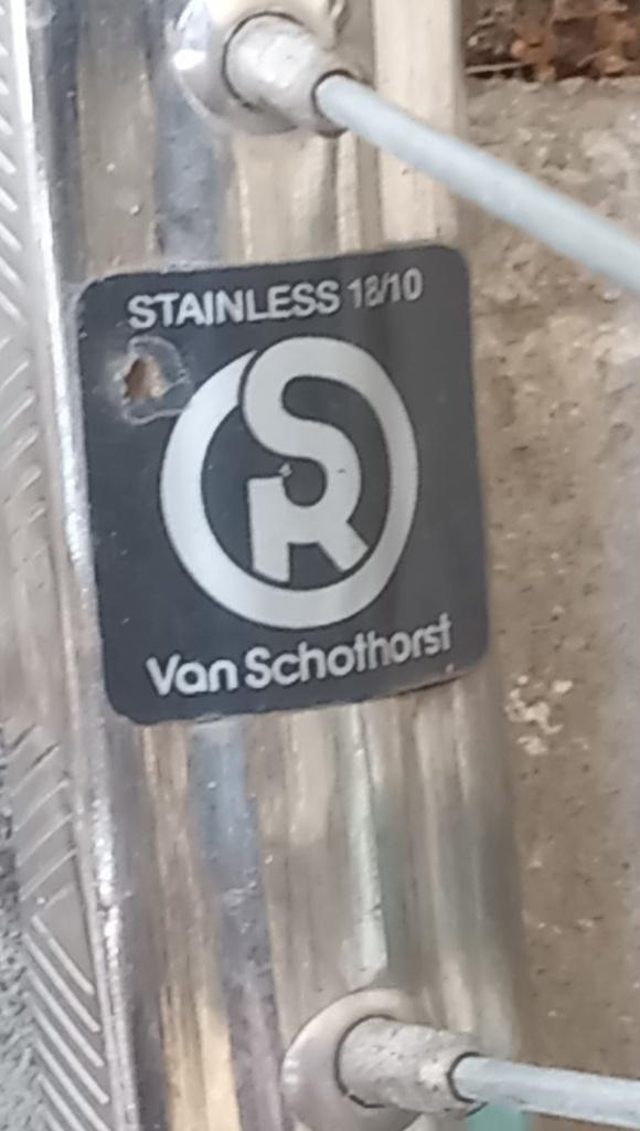 Voorwiel met trommelrem, Van Schothorst - roestvrij staal, Fietsen en Brommers, Gebruikt, Staal, Stadsfiets, Ophalen