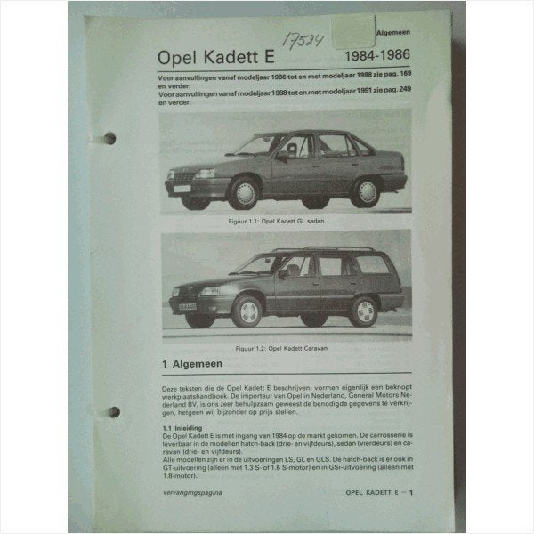 Opel Kadett E Vraagbaak losbladig 1984-1986 #1 Nederlands, Boeken, Auto's | Boeken, Ophalen of Verzenden, Gelezen, Opel