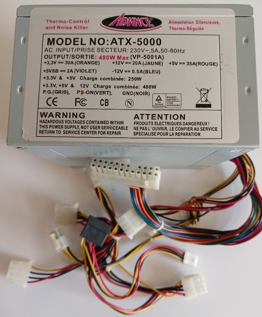 PC Desktop voeding, Computers en Software, Interne voedingen, Ophalen, Gebruikt