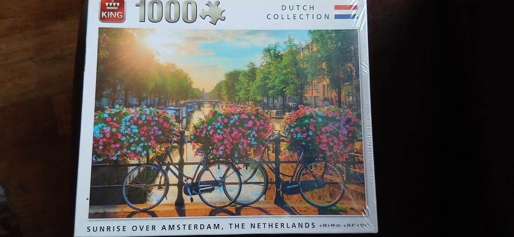 King, Zonsondergang over Amsterdam, Ophalen, 500 t/m 1500 stukjes, Nieuw, Legpuzzel