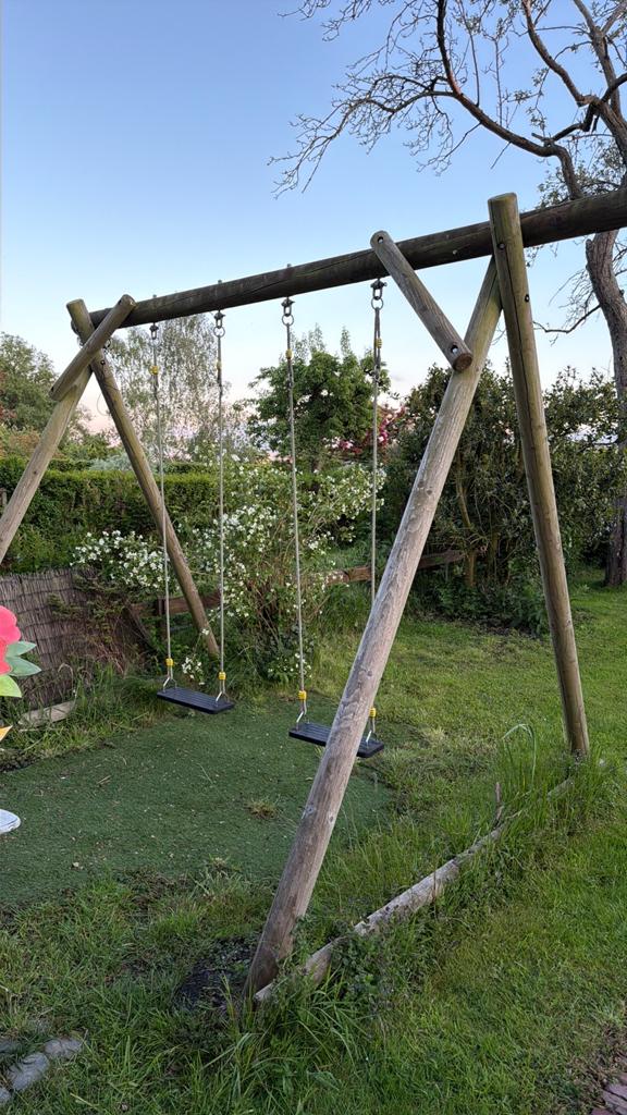 Schommel tuin 2 personen en klimtouw, Ophalen