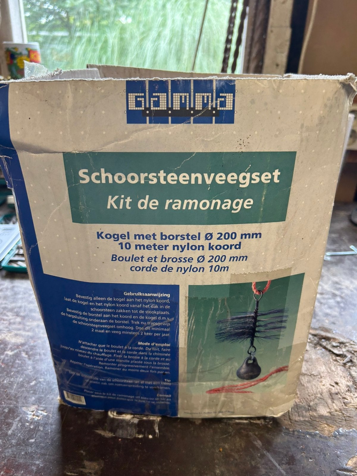 Schoorsteenveegset, Ophalen, Gebruikt, Vrijstaande haard