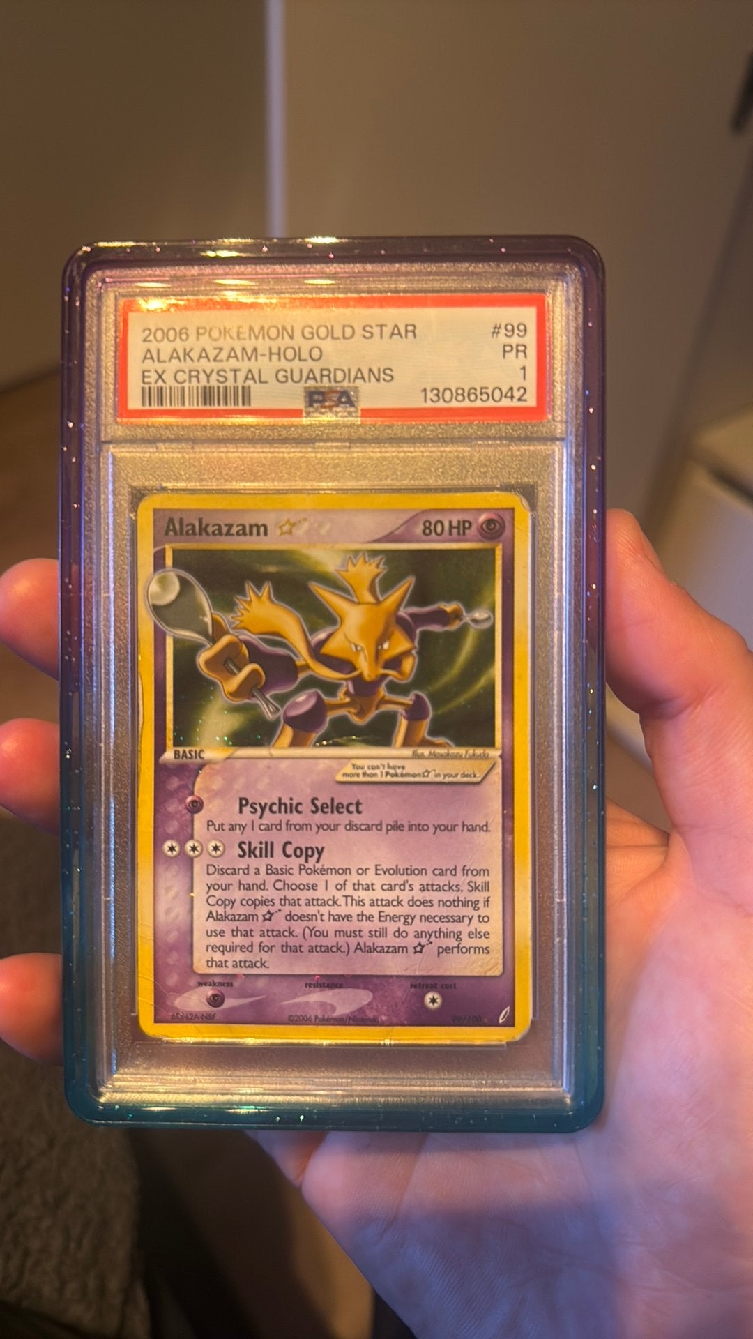 Alakazam gold star psa 1, Ophalen of Verzenden, Zo goed als nieuw
