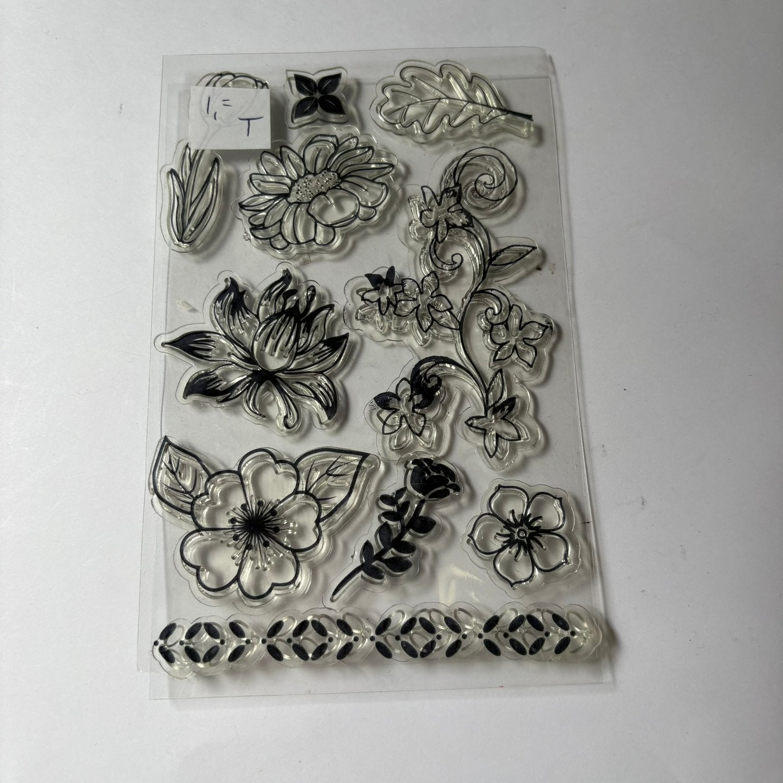 Stempel bloemen 3, Hobby en Vrije tijd, Stempelen, Ophalen of Verzenden, Zo goed als nieuw, Houten stempel