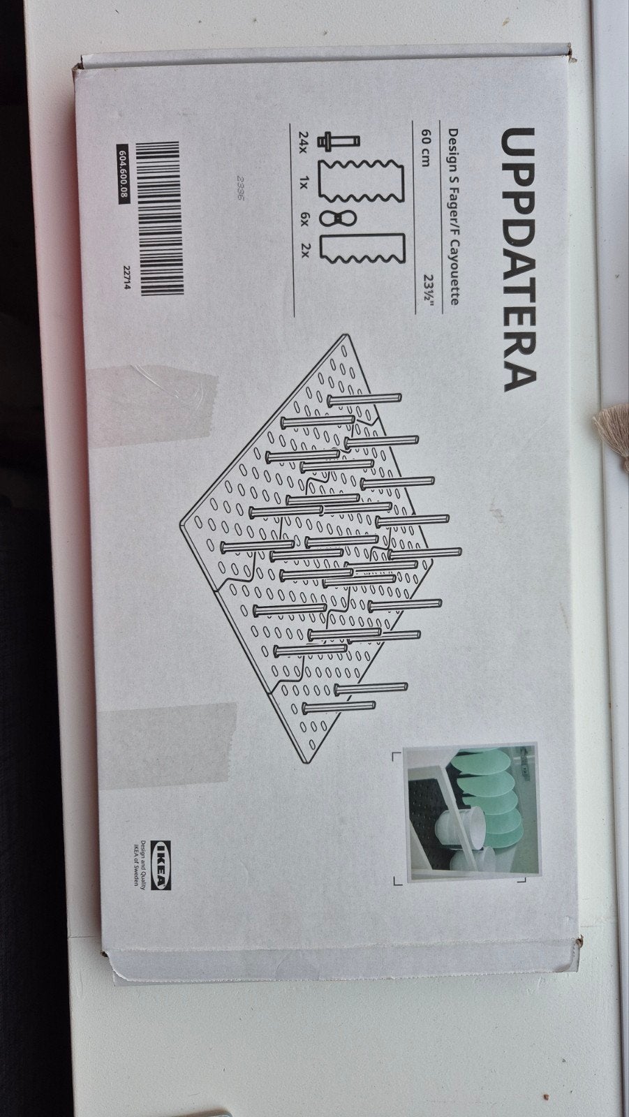IKEA UPPDATERA Bordenrek - 23 pinnen, Gebruikt, Bordenrek, IKEA, Kunststof