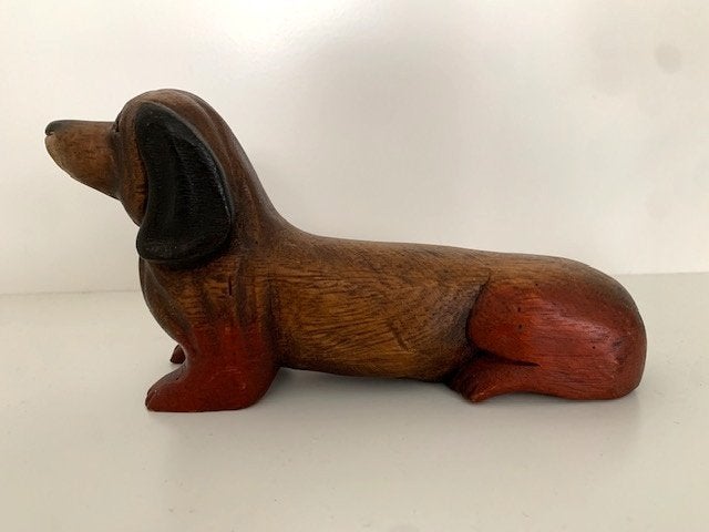art deco houten teckel, Ophalen of Verzenden