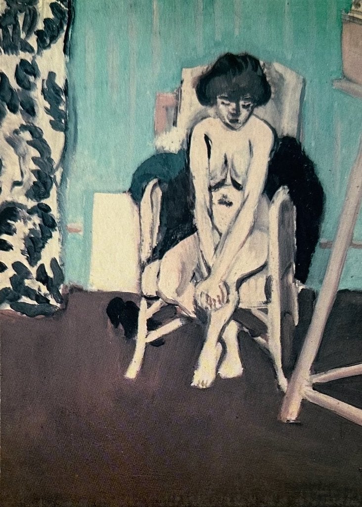 00093b  HENRY MATISSE ~ Het model, zittend naakt (1917), Verzenden, 1980 tot heden, Ongelopen, Overige thema's