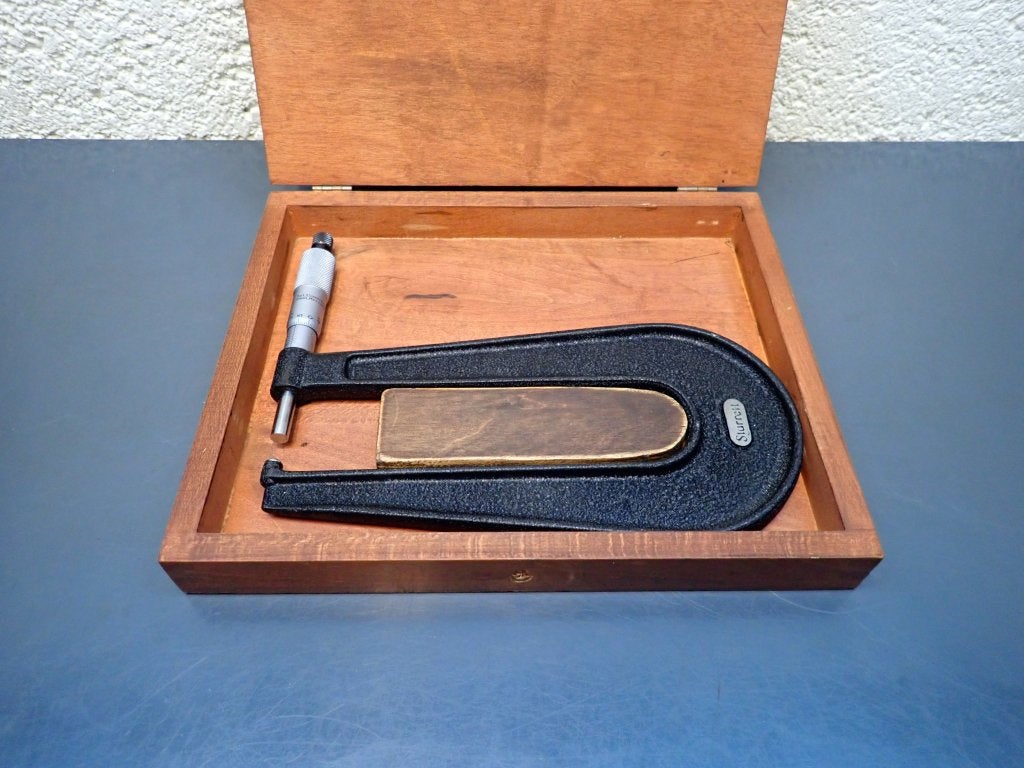 Starrett No 222 plaatmicrometer , beugelschroefmaat, Doe-het-zelf en Verbouw, Niet ingevuld, Gebruikt, Afstand, Niet ingevuld