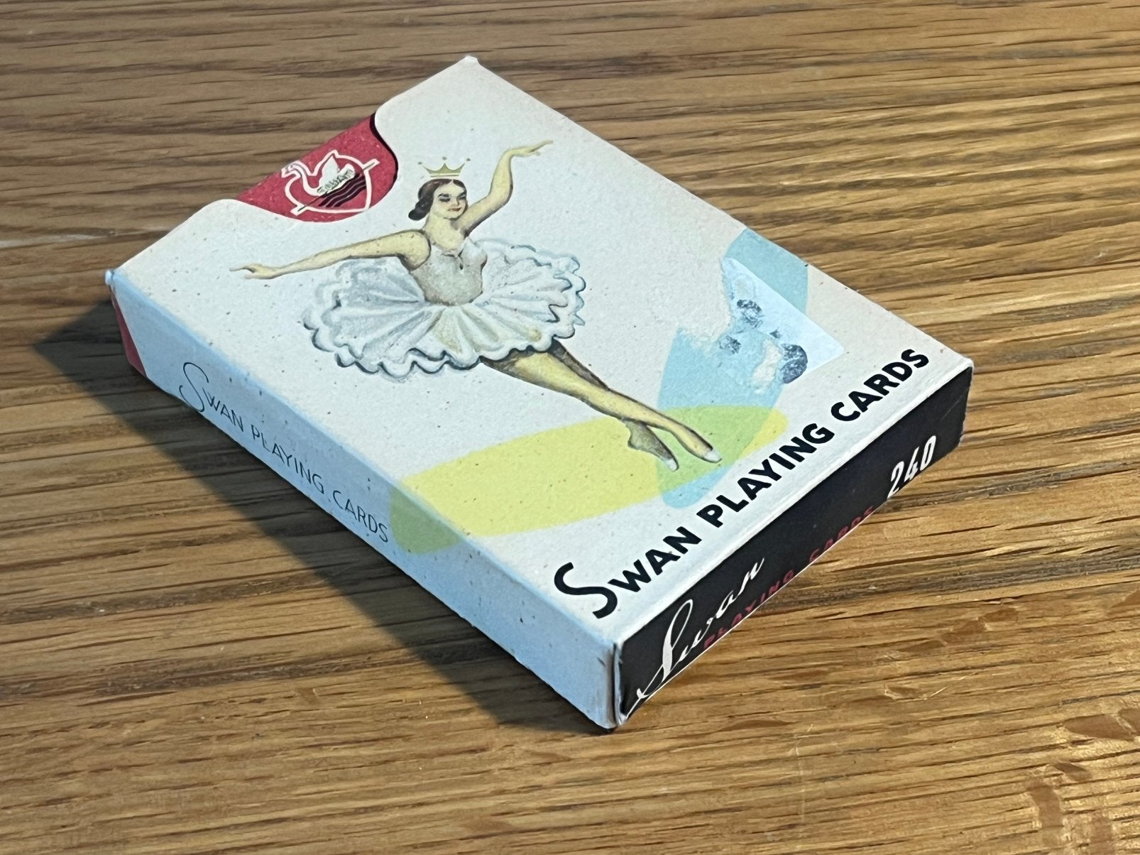 Vintage Swan speelkaarten met ballerina compleet + 2 jokers, Verzenden, Zo goed als nieuw, Speelkaart(en)