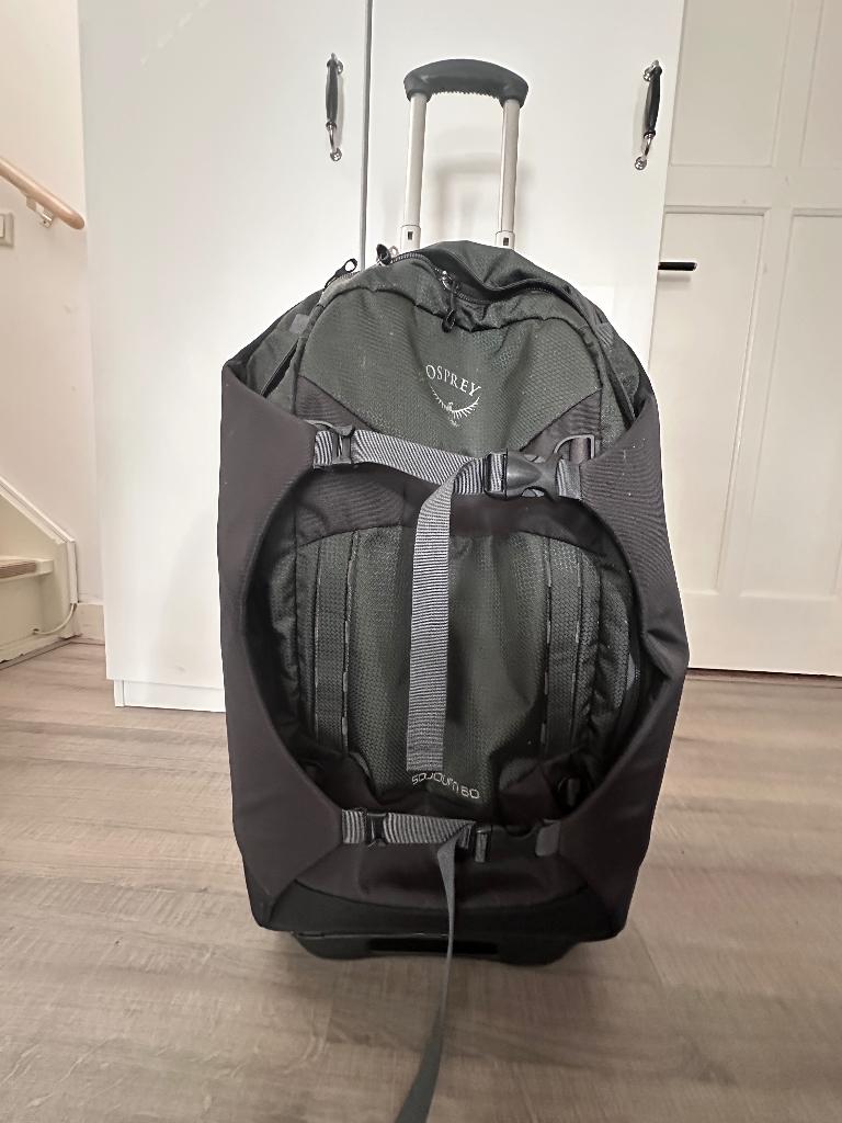 OSPREY SOJOURN WHEELED 60, Ophalen, Gebruikt, Zwart, 55 tot 75 cm