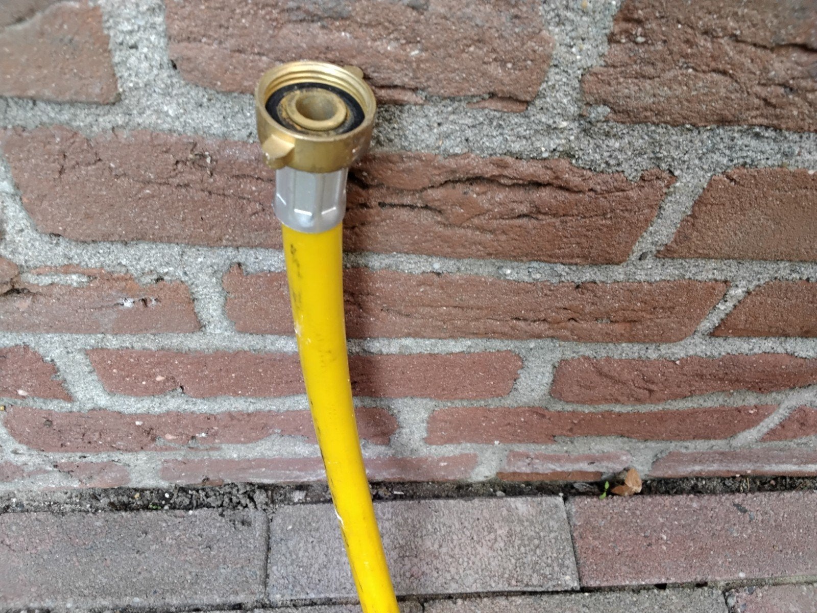 Gele vulslang voor centrale verwarming, Ophalen, Gebruikt