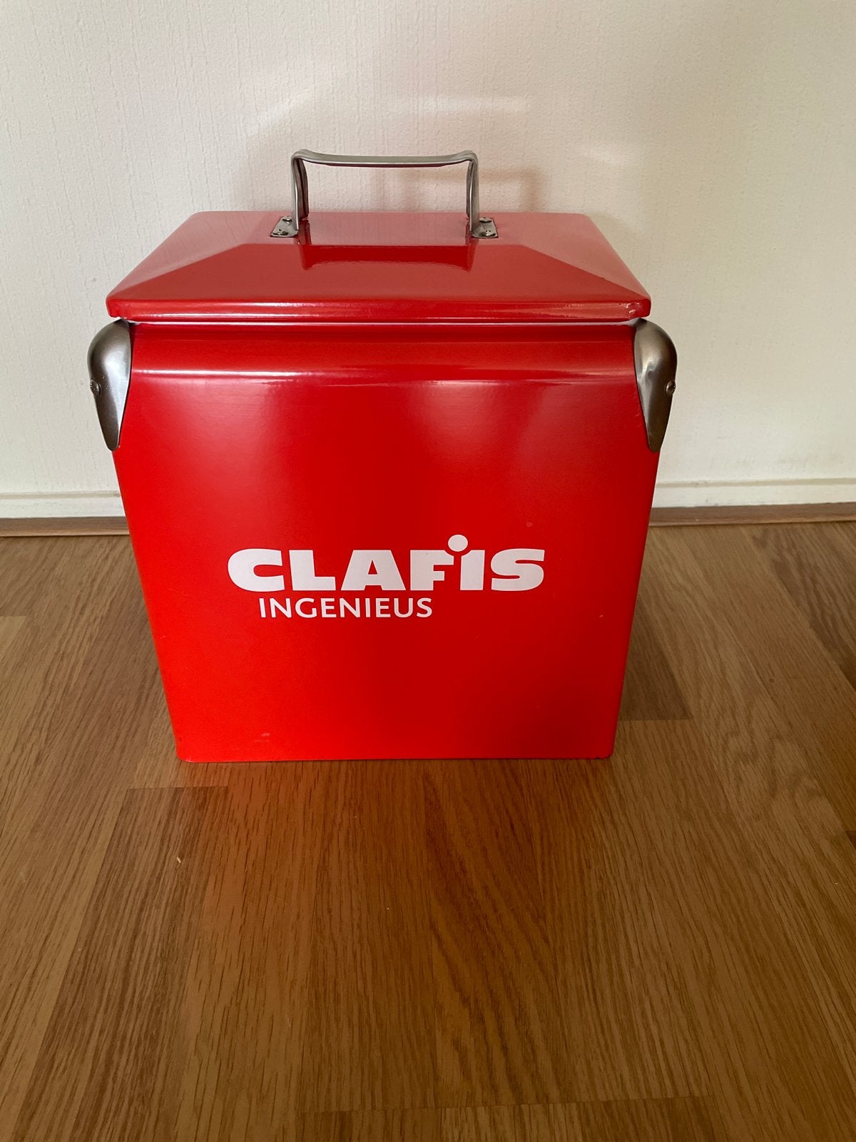 Vintage oranje koelbox met flesopener - Clafis Ingenieurs, Ophalen, Gebruikt, Koelbox, Koelelement