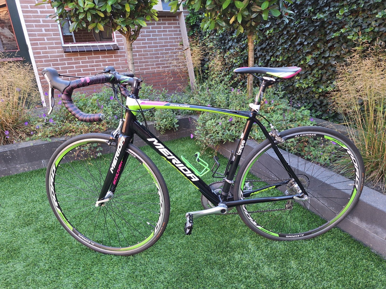 Merida Scultura racefiets - Zwart/Roze/Groen, 28 inch, Gebruikt, Velgrem, Aluminium