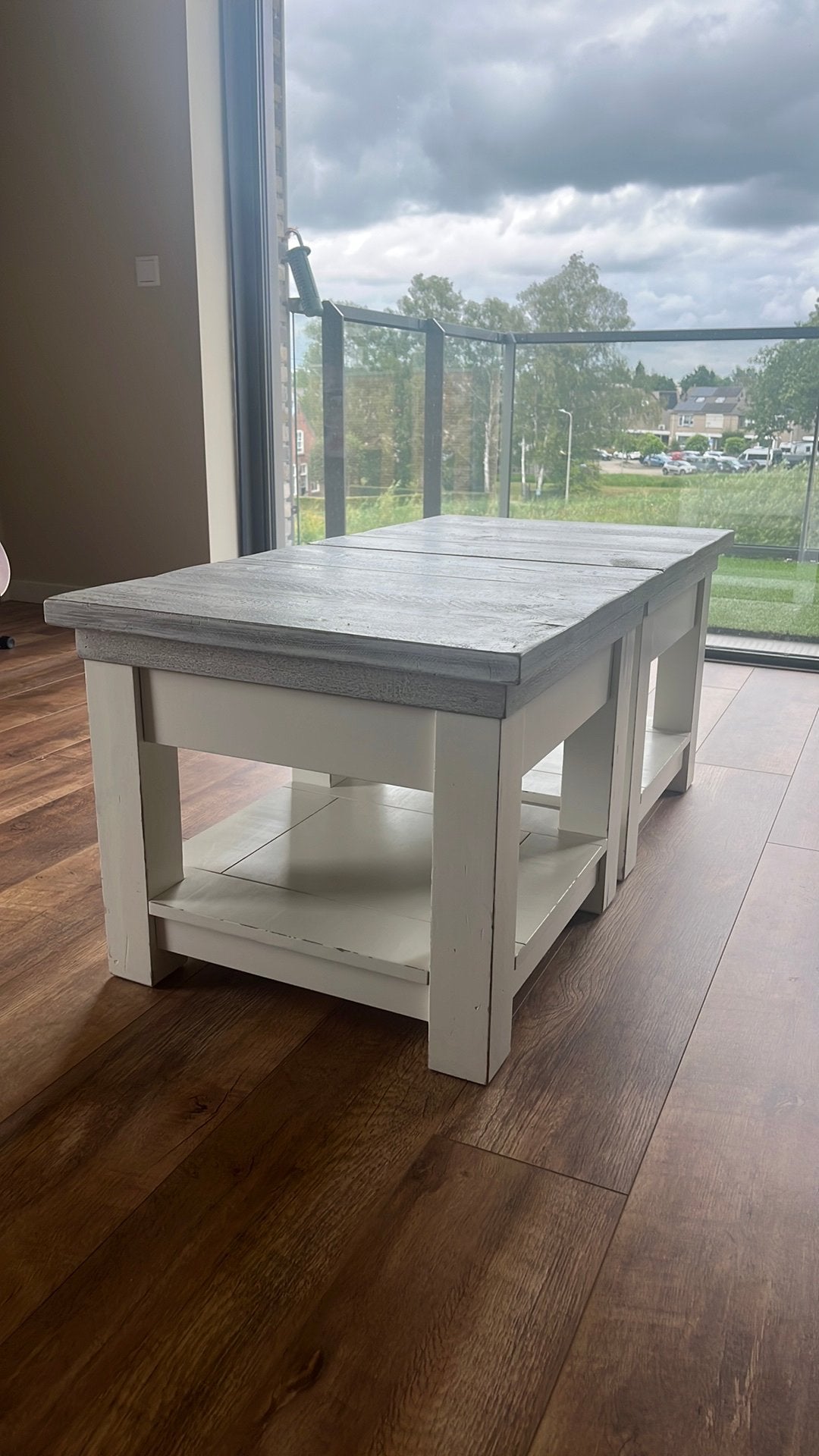 Salontafel, Huis en Inrichting, Tafels | Salontafels, Ophalen, Gebruikt, 50 tot 100 cm, Vierkant
