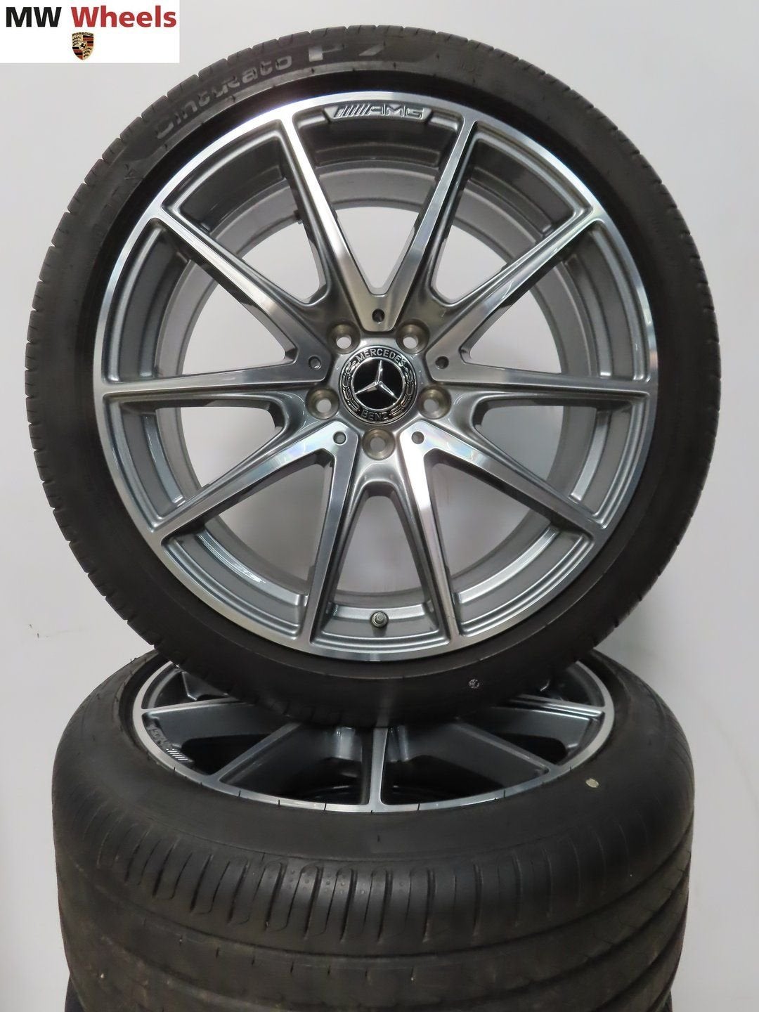 Originele Mercedes AMG 19 inch velgen E W213 met zomerbanden, Auto-onderdelen, Banden en Velgen, 19 inch, 245 mm, -, -