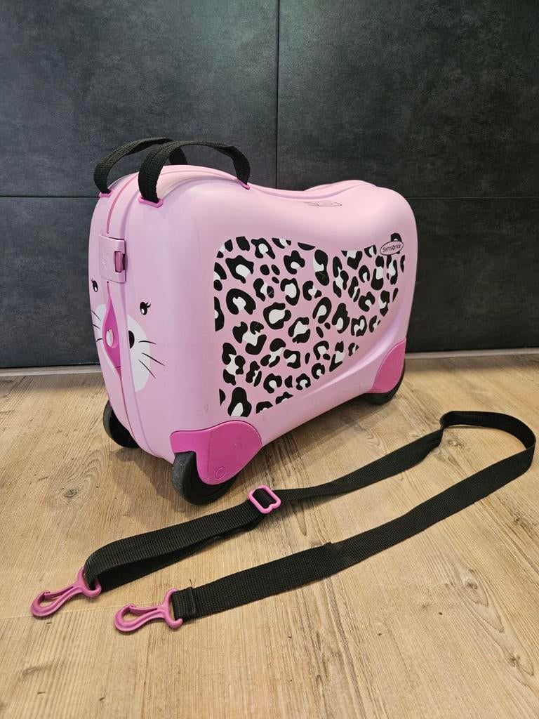 Samsonite Dream Rider Koffer Roze Tijgerprint Kinderkoffer, Sieraden, Tassen en Uiterlijk, Koffers, Wieltjes, 50 tot 60 cm, Hard kunststof