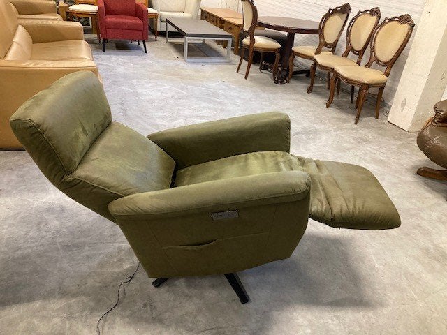 draaifauteuil relaxfauteuil stof groen in perfecte staat, 75 tot 100 cm, Ophalen of Verzenden, Zo goed als nieuw, 75 tot 100 cm