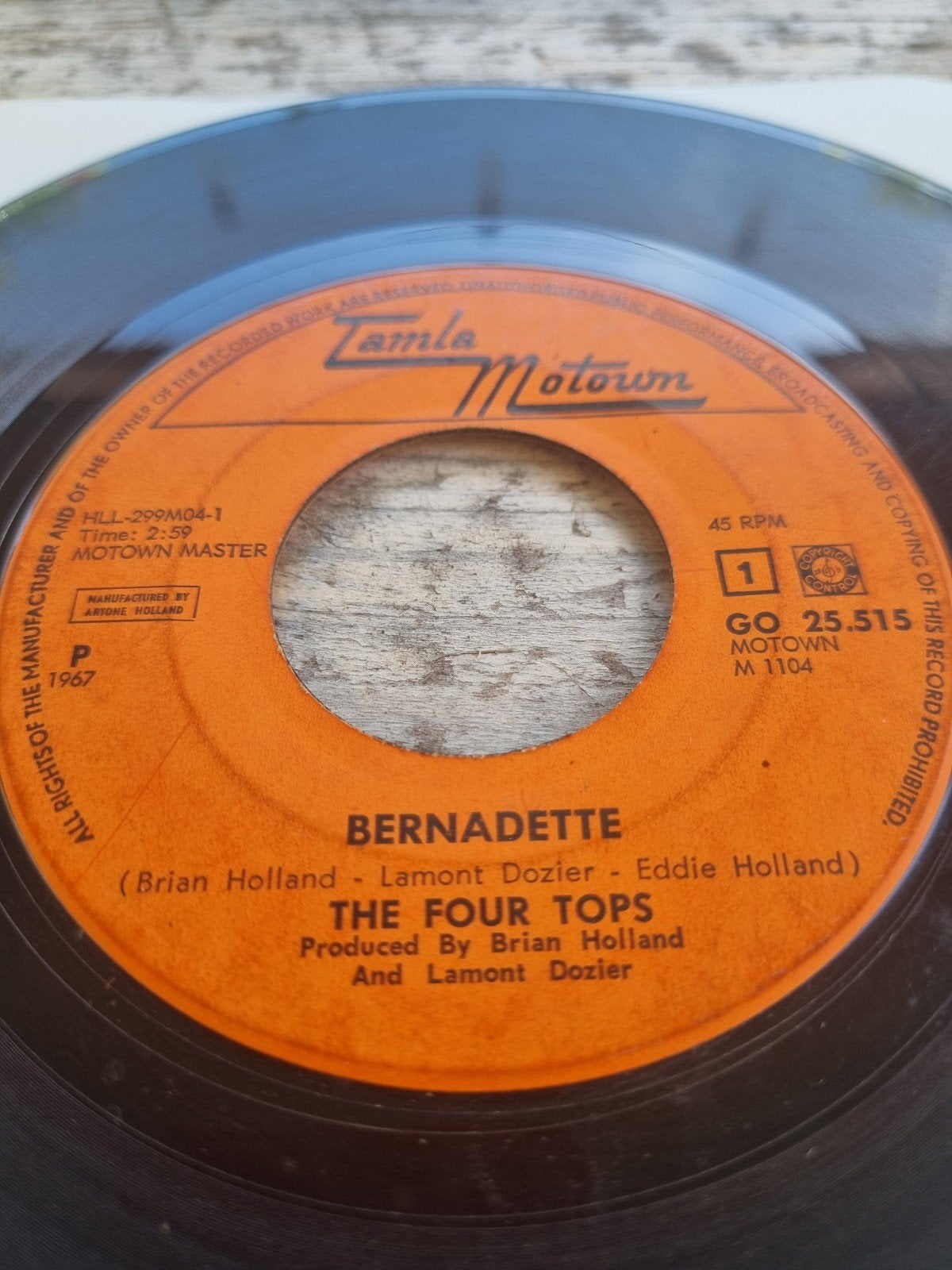 The Four Tops - Bernadette / I Got A Feeling (Vinyl, 7 inch), Cd's en Dvd's, Gebruikt, 7 inch, Ophalen of Verzenden, Overige typen