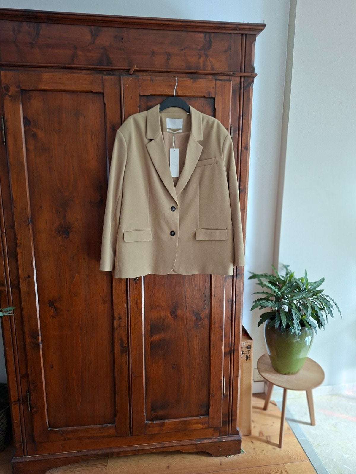 YaYa blazer oversized model geheel gevoerd mt 42 Nieuw, Beige, Maat 42/44 (L), Nieuw, Ophalen of Verzenden