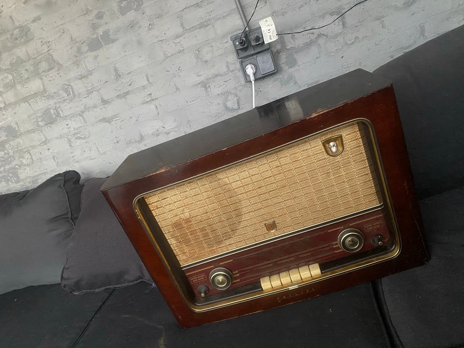 Vintage Philips buizenradio - Prachtig decorstuk, Ophalen, Gebruikt, Radio