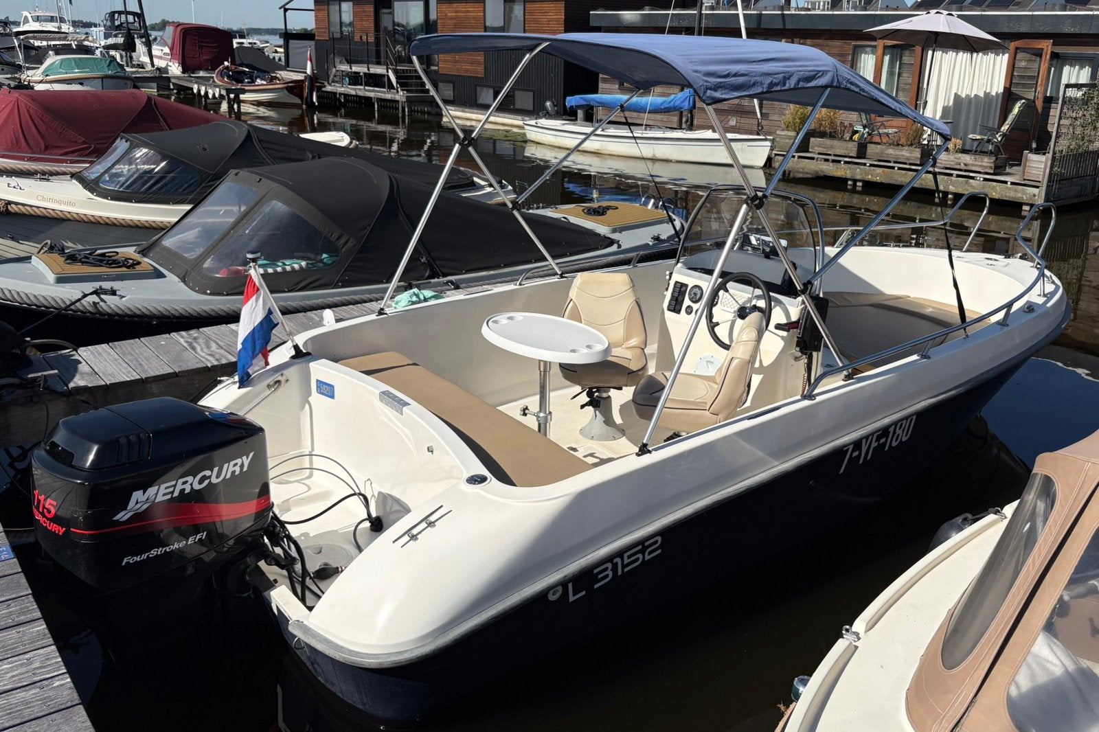 Console boot 5.85x2.30 115pk efi, Watersport en Boten, Vis- en Consoleboten, Kunststof, Gebruikt, 115 pk, Ophalen