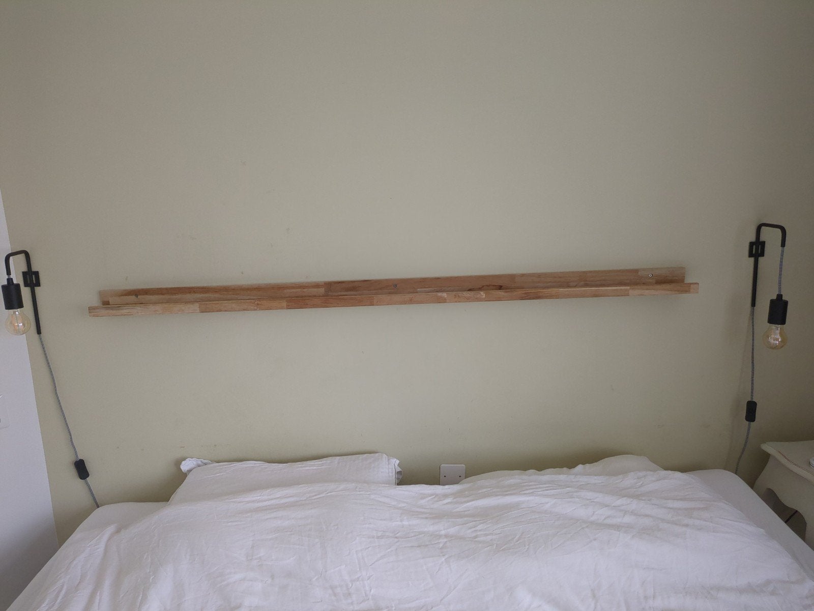 Massief eiken wandplank VTWonen - Nachtkastje (170x6x10), Ophalen, Gebruikt