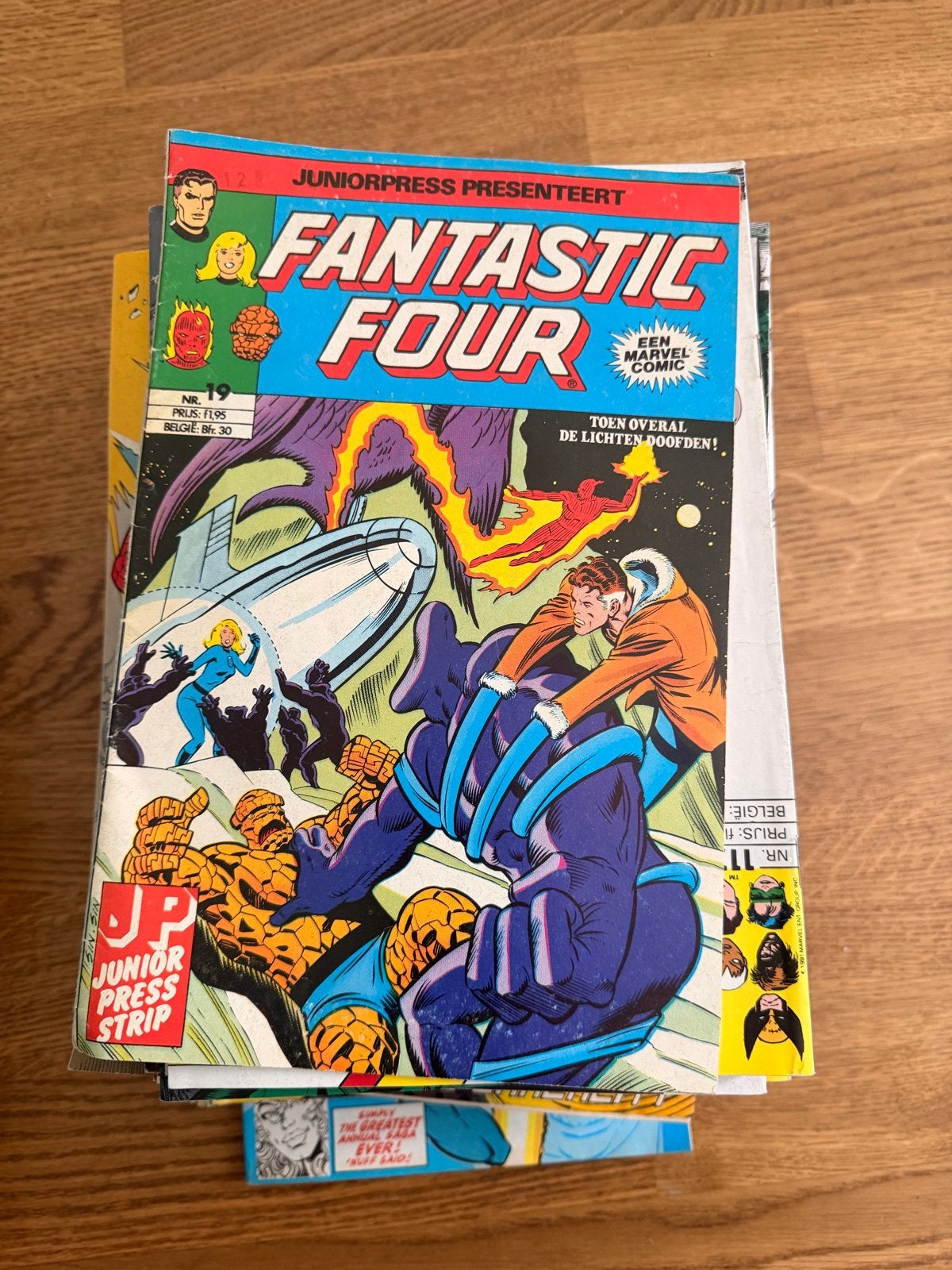Grote collectie Juniorpress Marvel stripboeken, Meerdere stripboeken, Ophalen of Verzenden, Gelezen