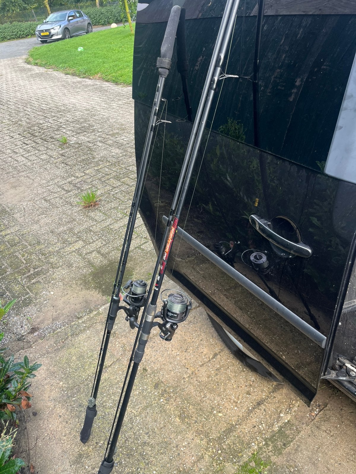 2 kaperhengels met molen, Ophalen, Zo goed als nieuw, Complete set