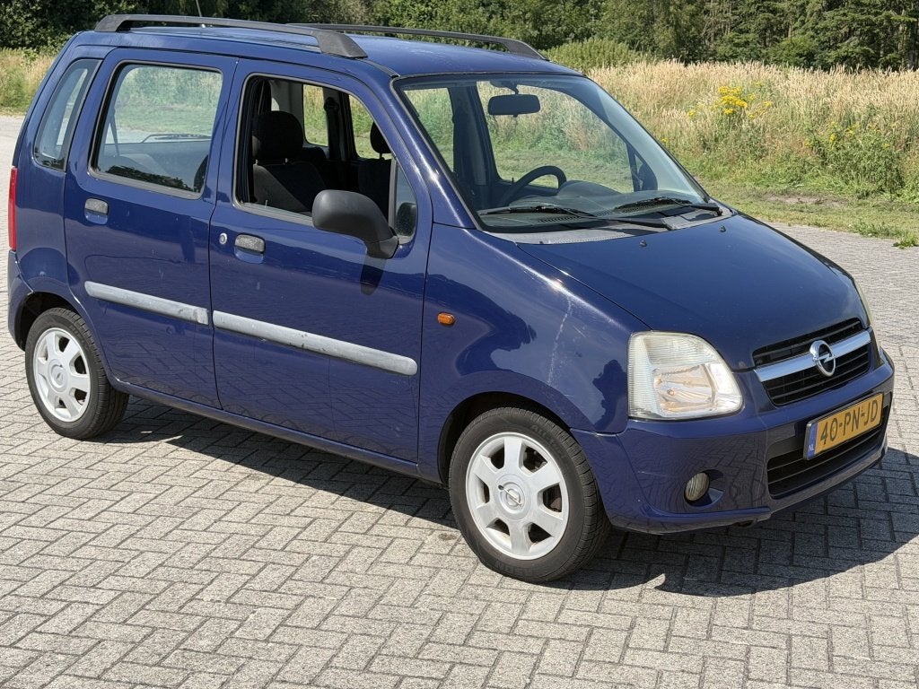 Opel Agila 1.2-16V APK:4-2027 (bj 2004), Blauw, Origineel Nederlands, Bedrijf, Handgeschakeld