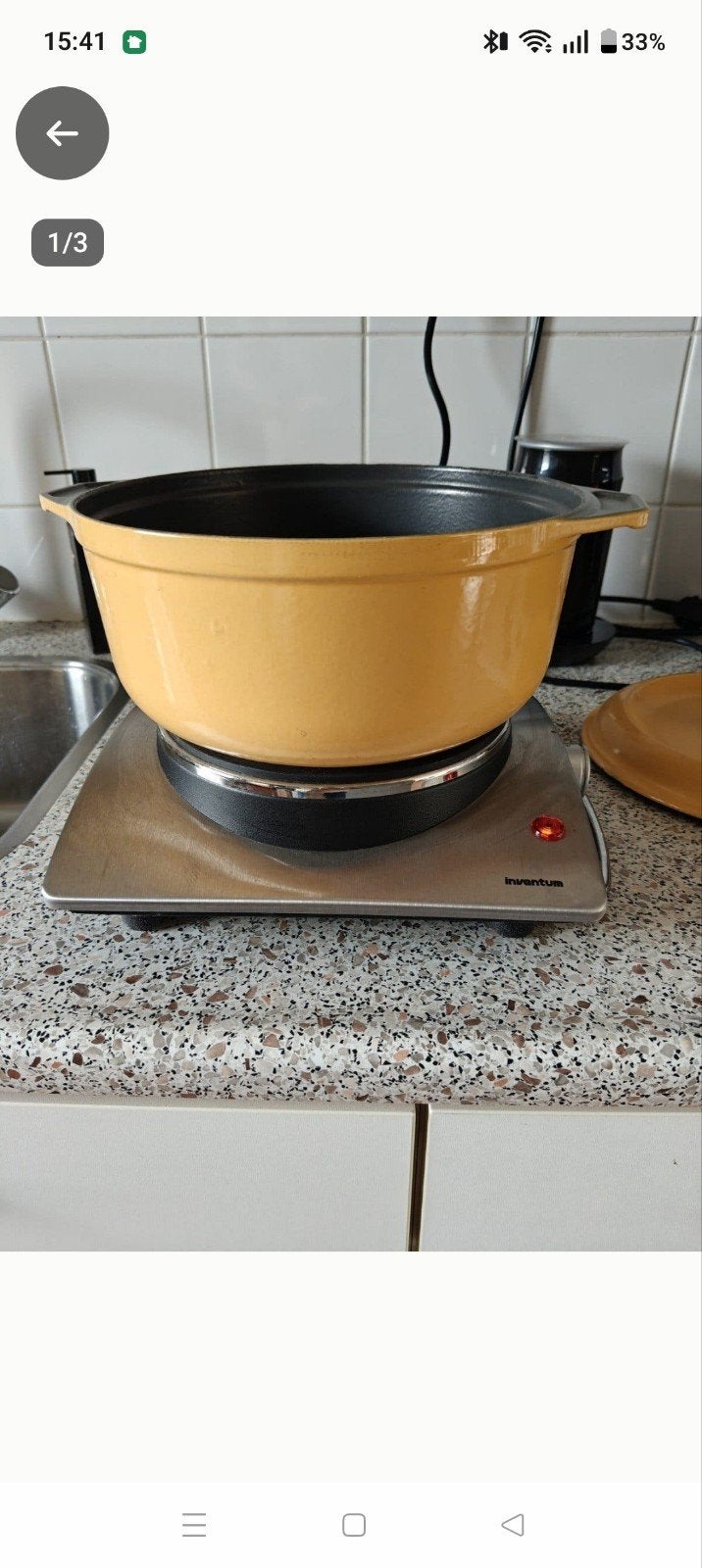 Inventum KP211 Elektrische Kookplaat - 1500W, Ophalen, Zo goed als nieuw, Vrijstaand, Elektrisch