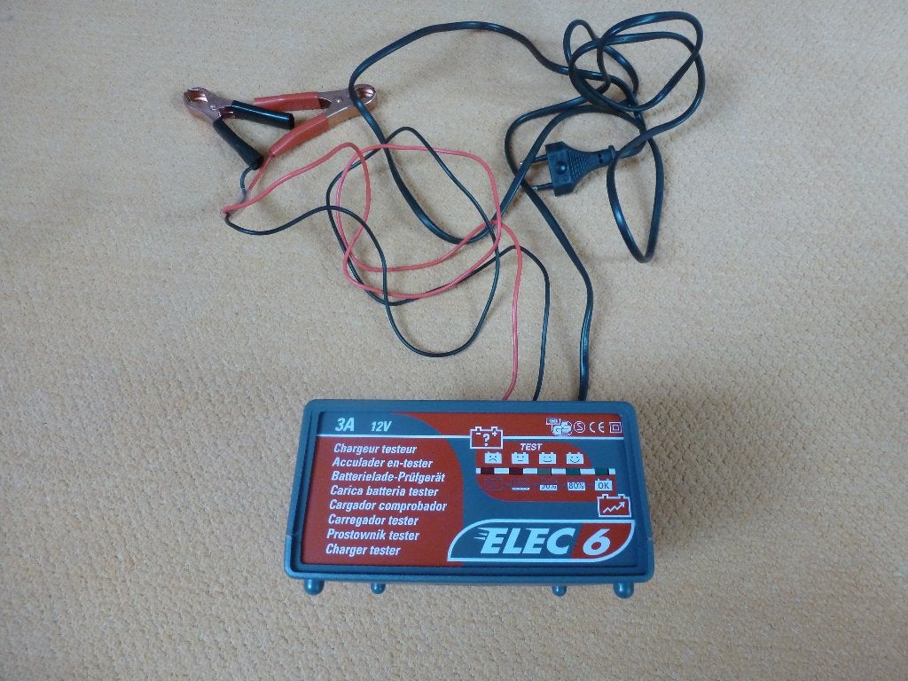 Motor Elec. Accuoplader en tester met Compressor 12v 300PSI, Nieuw