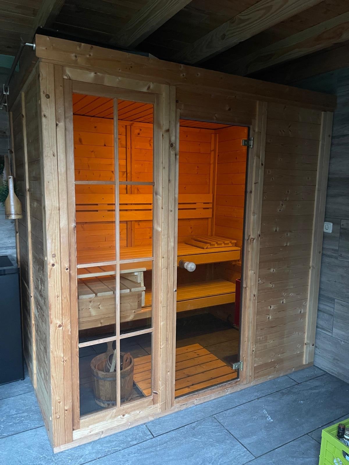 Finse binnen sauna, Sport en Fitness, Sauna, Ophalen, Zo goed als nieuw, Fins of Traditioneel, Complete sauna