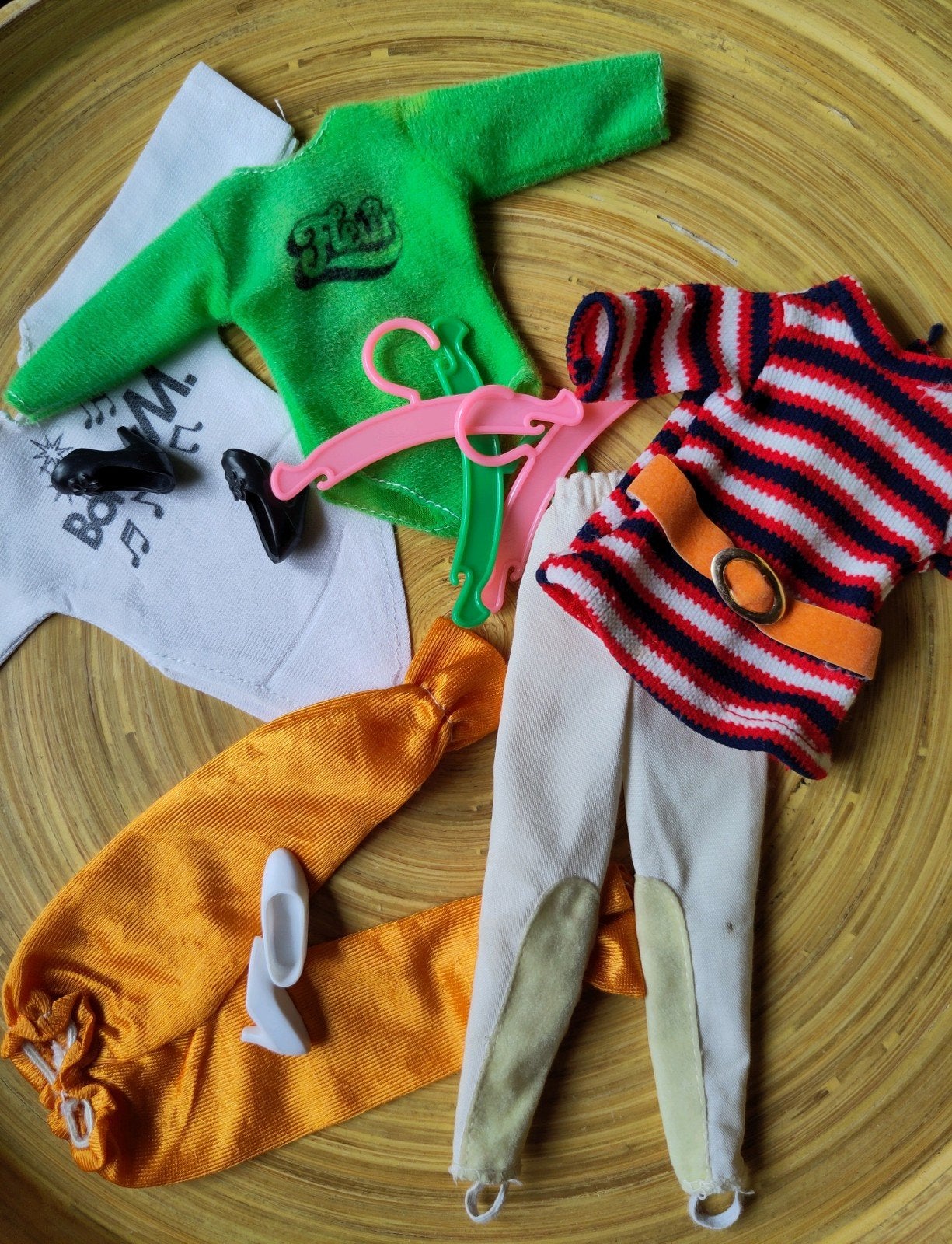 BARBIE 🌺 FLEUR Shirt broek BONEY M. 🌺 Pumps VINTAGE, Ophalen of Verzenden, Gebruikt, Kleertjes