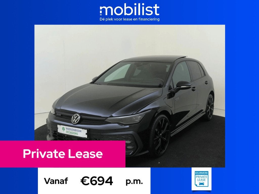 Volkswagen Golf 1.5 eHybrid GTE (bj 2025, automaat), 4 cilinders, Zwart, Automatische klimaatregeling, 1700 kg