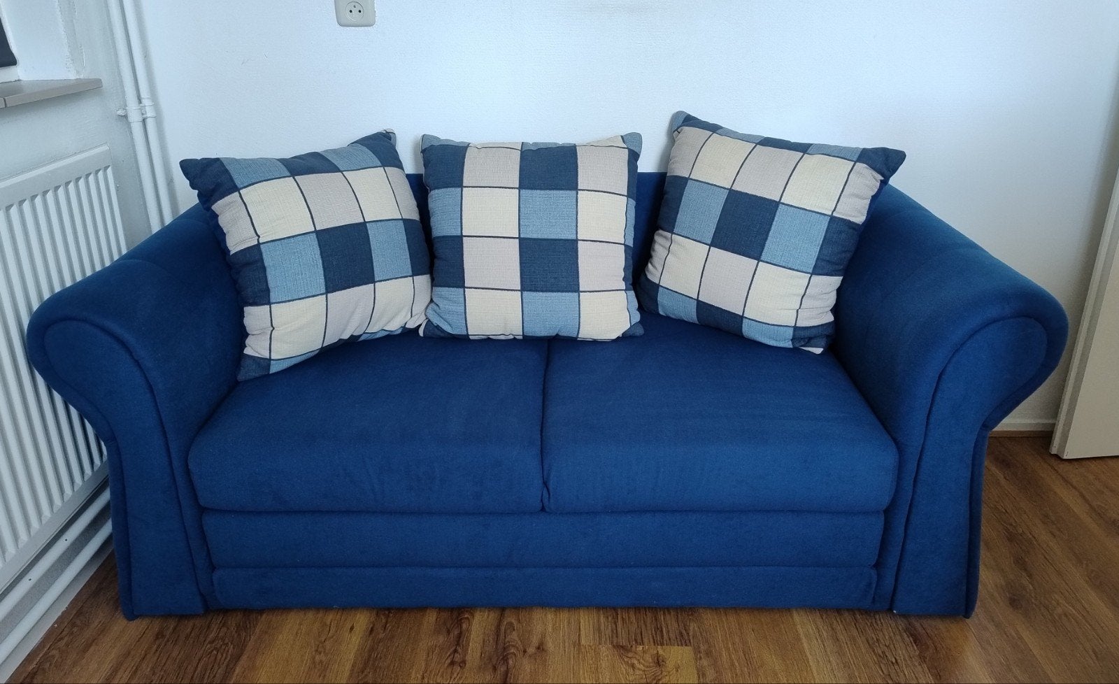 Slaapbank, Ophalen, Tweepersoons, Blauw