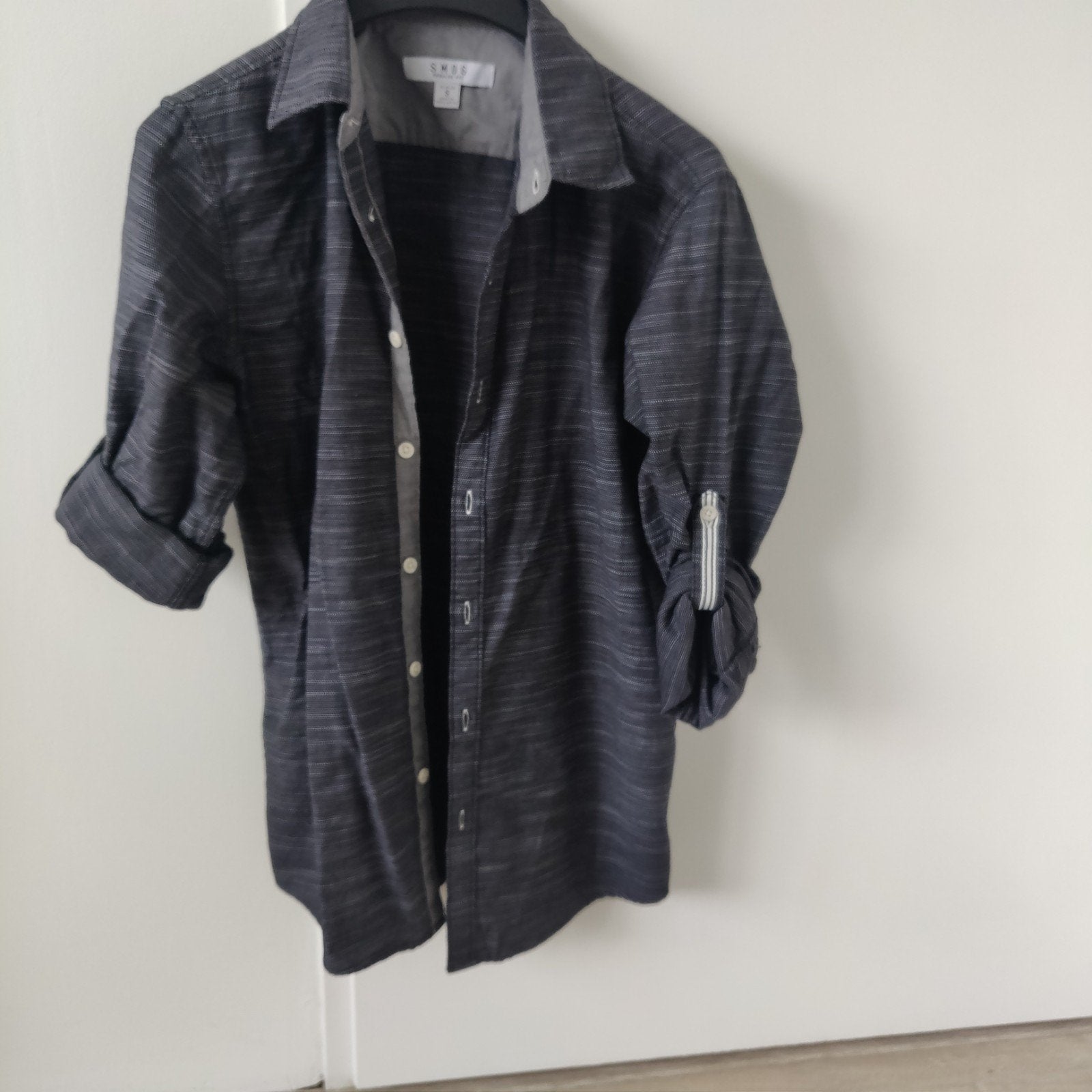 Zwart grijze heren blouse maat S, Kleding | Heren, Ophalen of Verzenden, Nieuw, Zwart, Halswijdte 39/40 (M)