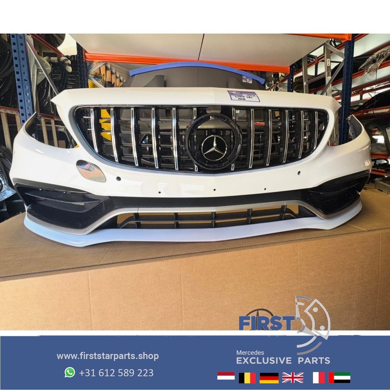 W205 C205 C63 AMG FACELIFT BUMPER COMPLEET A2058804701 voor, Auto-onderdelen, Gebruikt, -, Voor, Ophalen of Verzenden