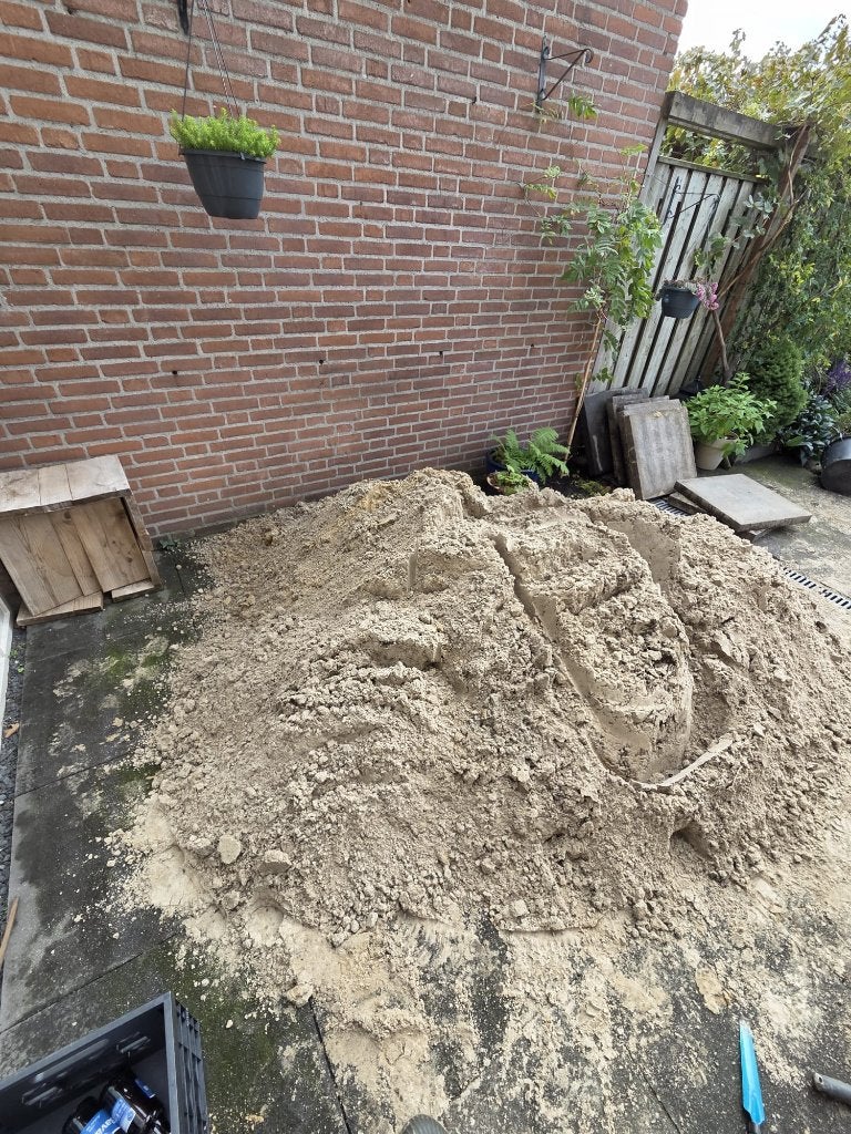Wit zand gratis ophalen, Tuin en Terras, Ophalen, Gebruikt, Ophoogzand