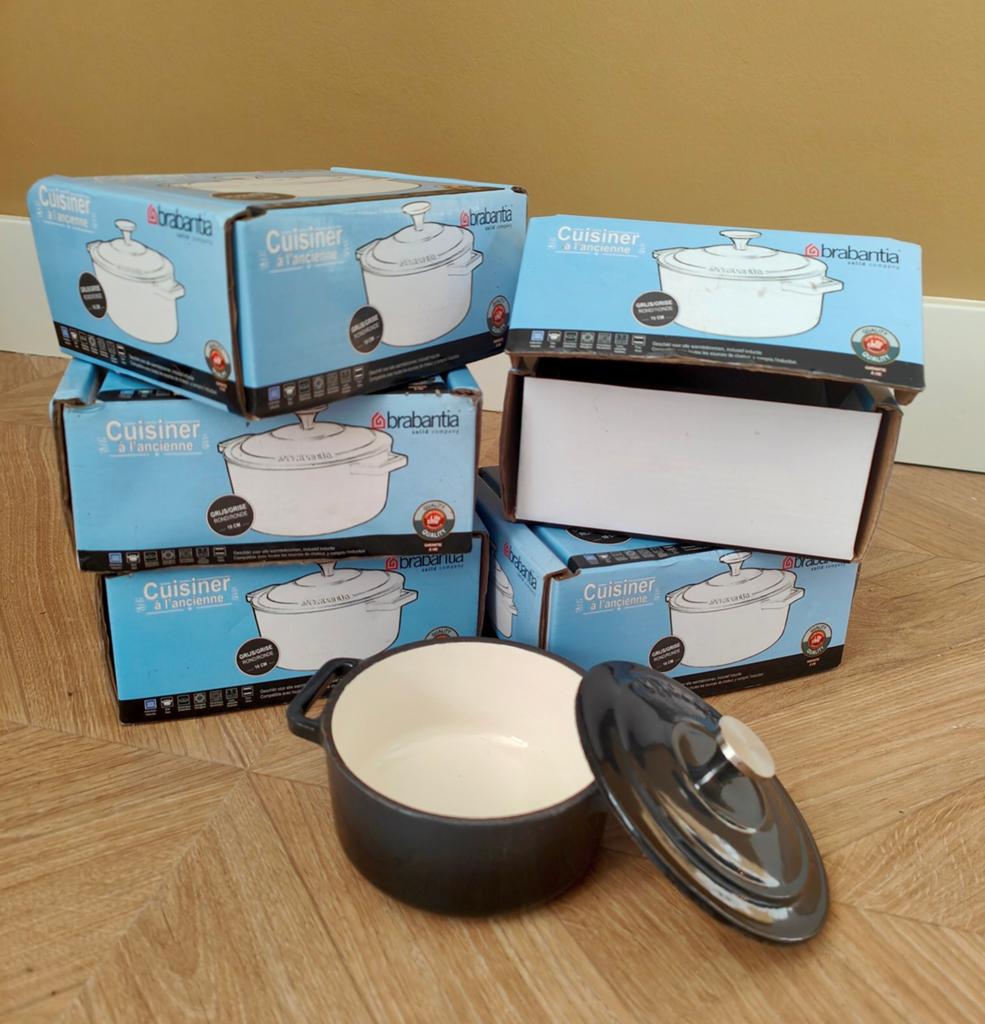 Nieuwe mini braad-/stoofpannetjes Brabantia 5 stuks, Huis en Inrichting, Ophalen, Nieuw
