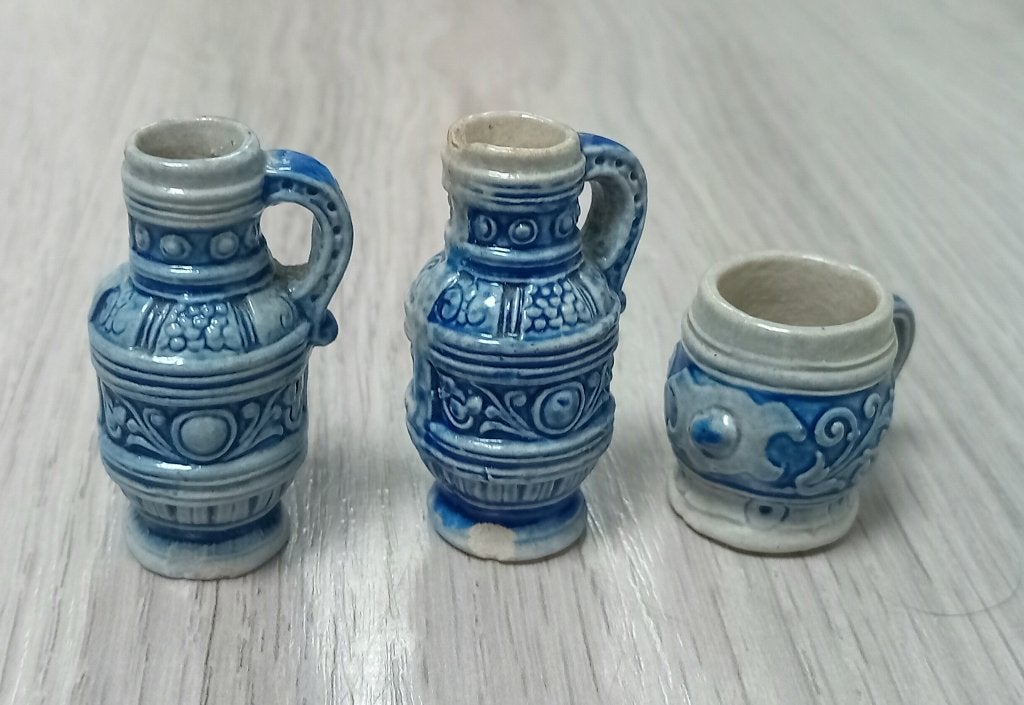 set van 3 steengoed duits, Antiek en Kunst, Antiek | Keramiek en Aardewerk, Verzenden