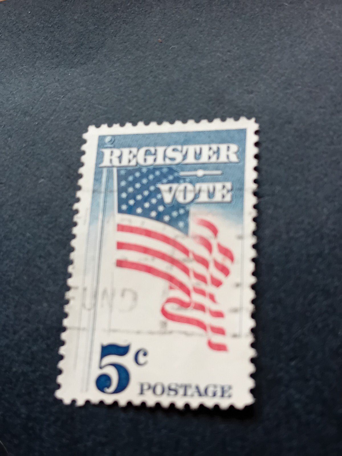 Amerikaanse postzegel 'Register Vote' 5c, Postzegels en Munten, Postzegels | Amerika, Ophalen of Verzenden, Noord-Amerika